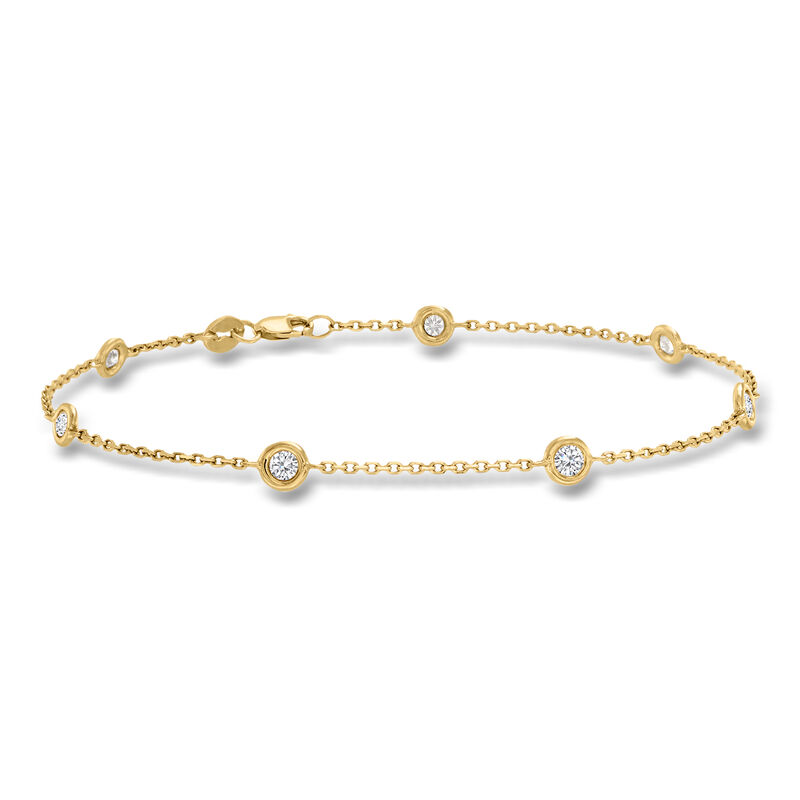 .50 ct. t.w. Diamond Station Bracelet in 14kt Yellow Gold image number 0