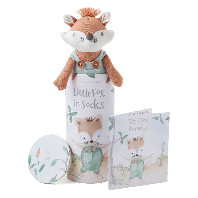 Elegant Baby Felix Fox Knit Toy and Book Set image number 0