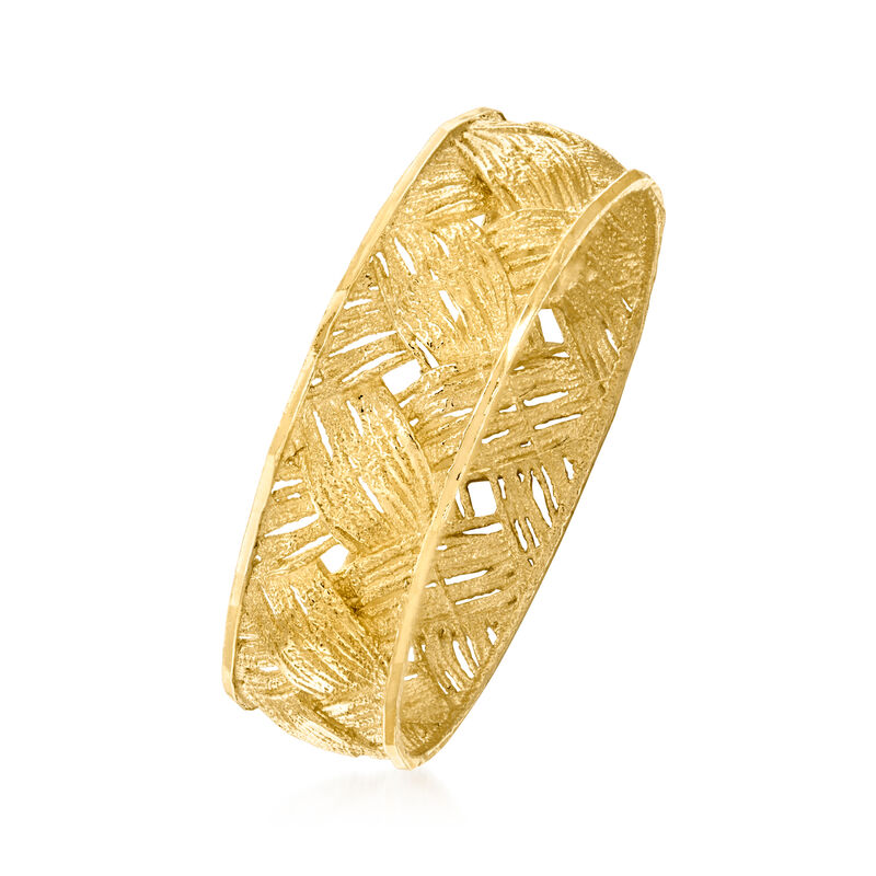 Italian 14kt Yellow Gold Weave Ring image number 2