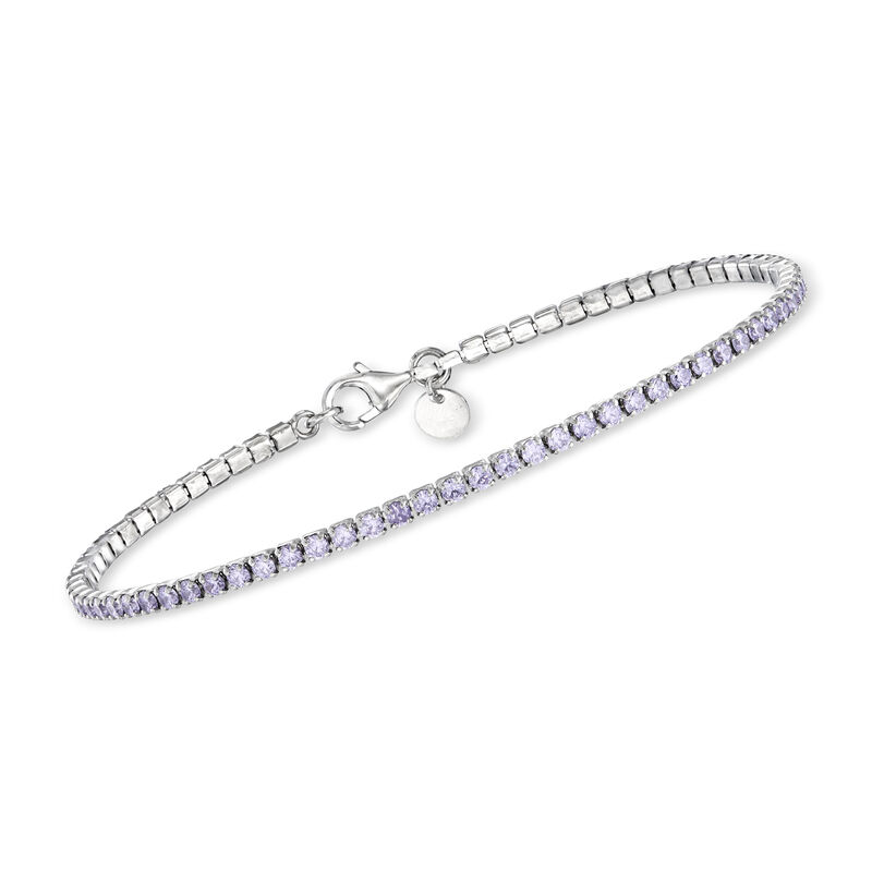 Italian 6.20 ct. t.w. Simulated Onyx, Turquoise and Tanzanite Jewelry Set: Three Tennis Bracelets in Sterling Silver image number 4