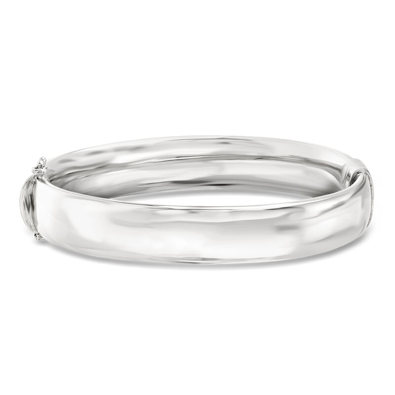 12mm Sterling Silver Bangle Bracelet. 8" image number 0