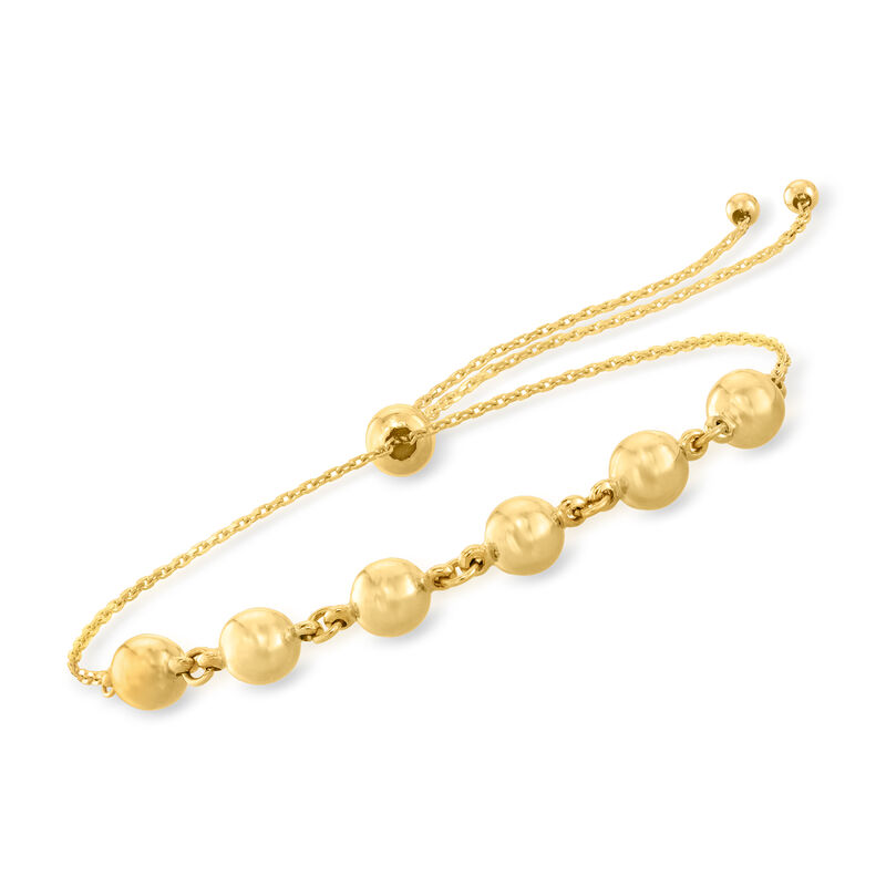 14kt Yellow Gold Bead Bolo Bracelet image number 0