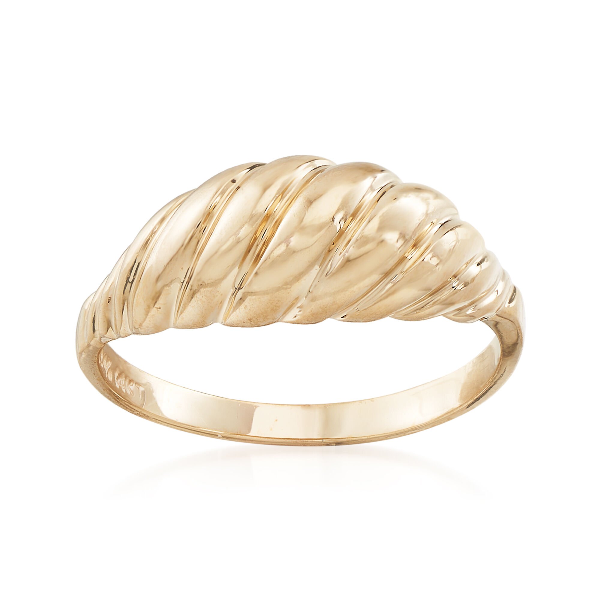 C. 1990 Vintage 14kt Yellow Gold Shrimp Ring