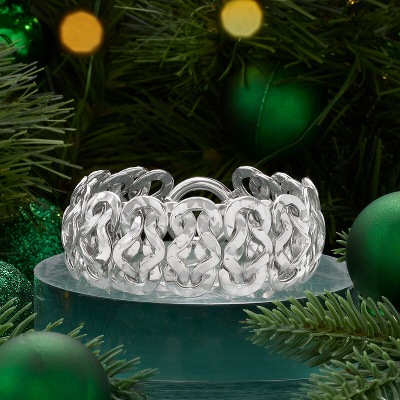 Sterling Silver Infinity-Link Bracelet image number 2