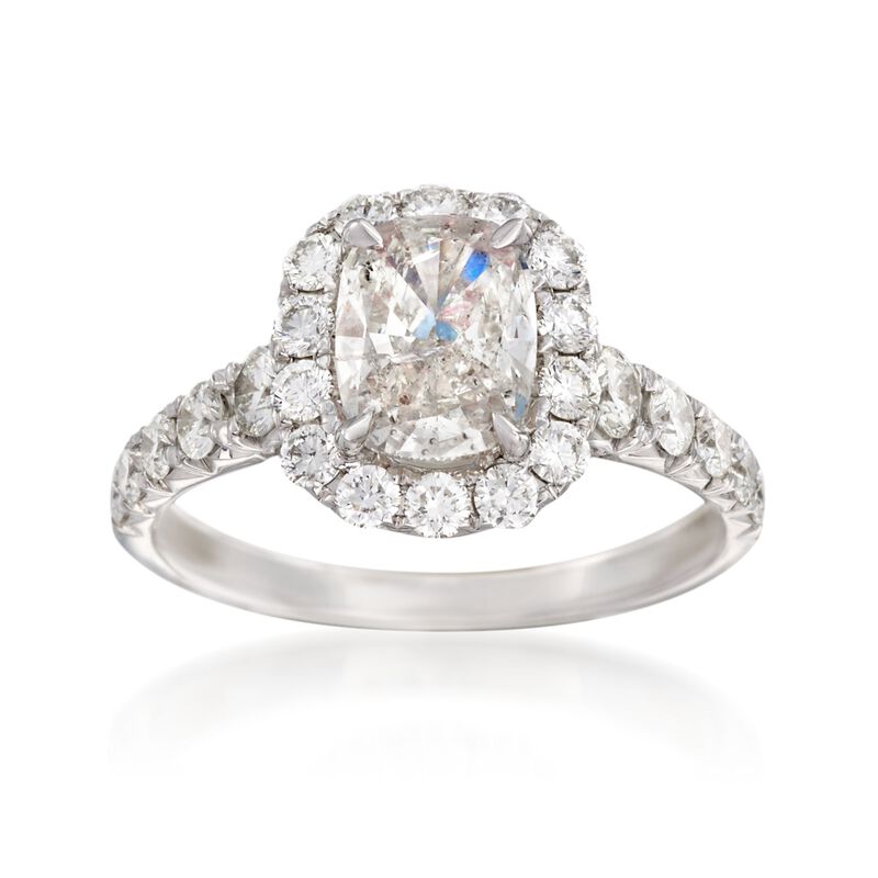 Henri Daussi 2.80 ct. t.w. Diamond Engagement Ring in 18kt White Gold image number 0