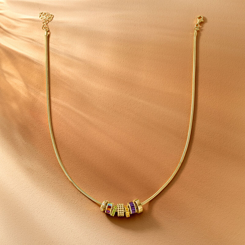 Italian 2.4mm 18kt Gold Over Sterling Snake-Chain Necklace image number 5