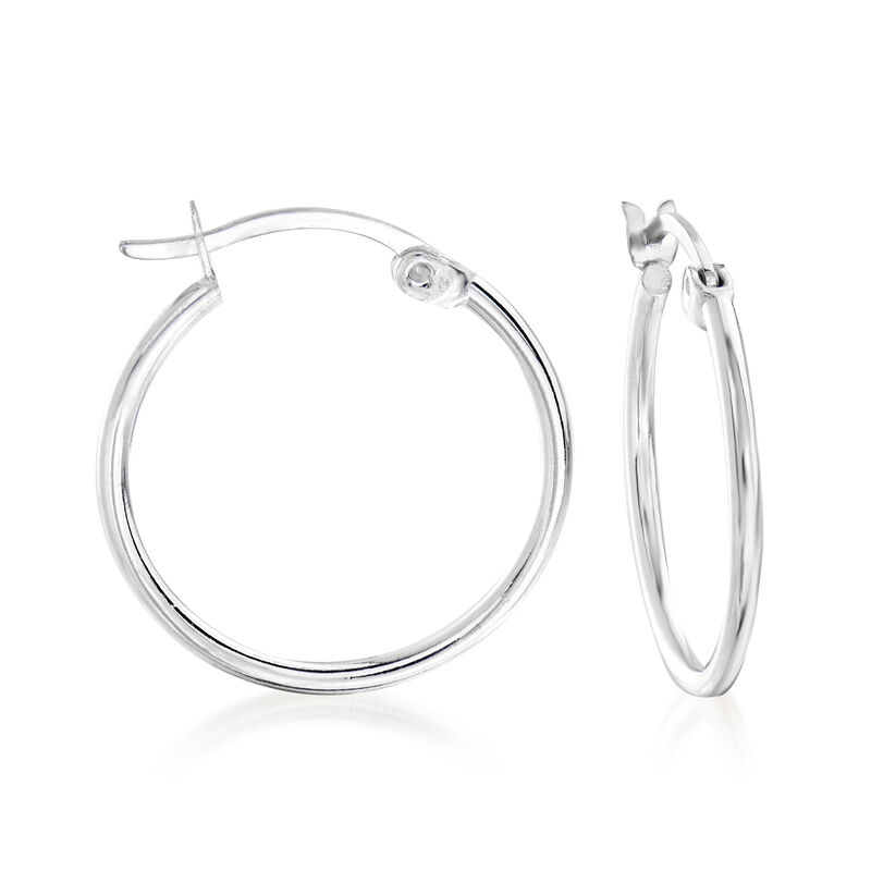 Sterling Silver Personalized Circle Hoop Drop Earrings image number 2