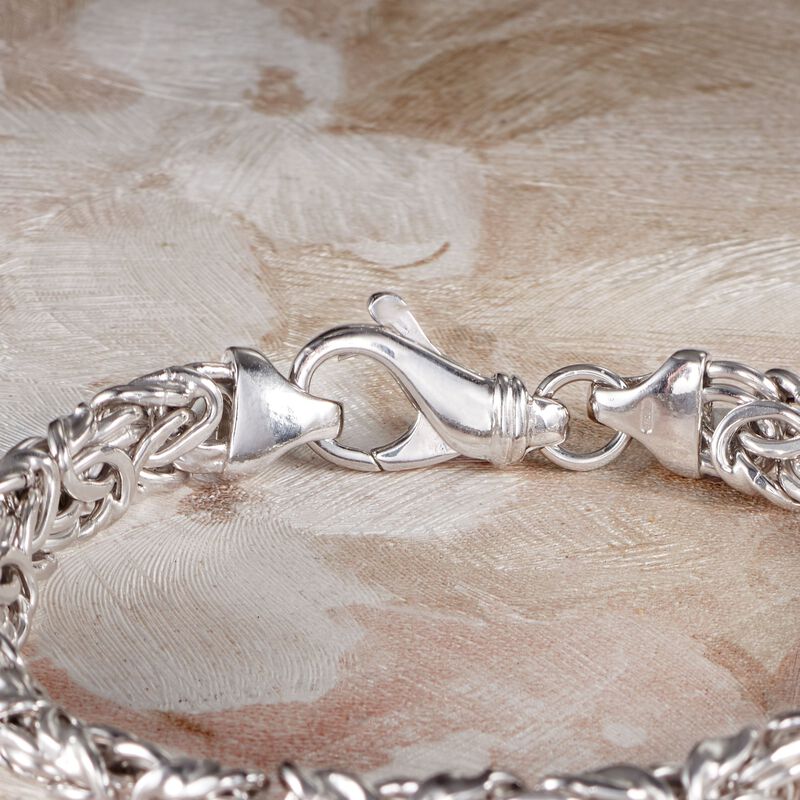Sterling Silver Small Byzantine Bracelet image number 3