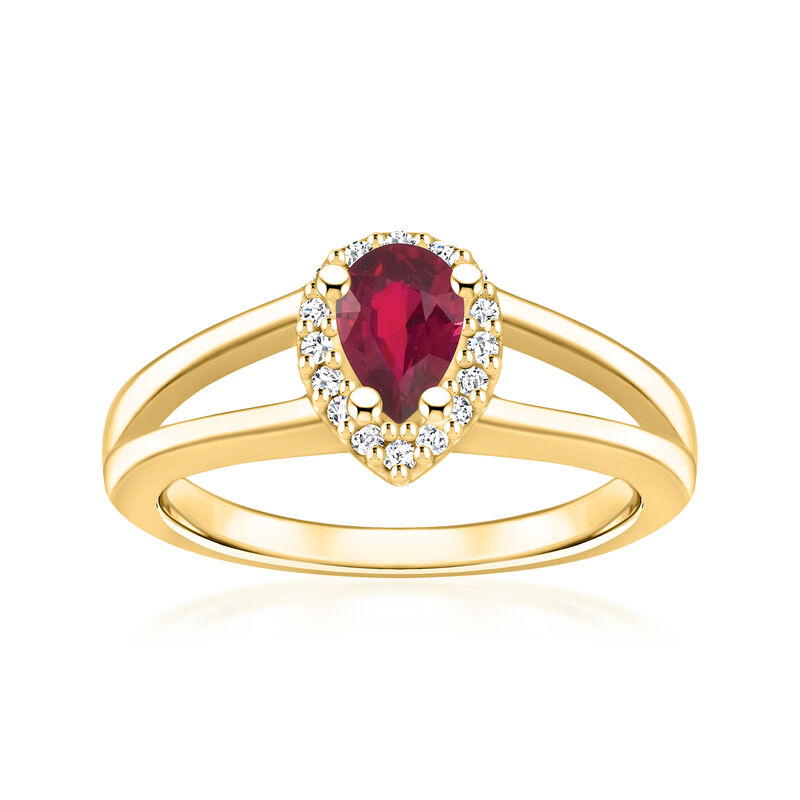 .50 Carat Ruby Ring with .10 ct. t.w. Diamonds in 14kt Yellow Gold image number 0