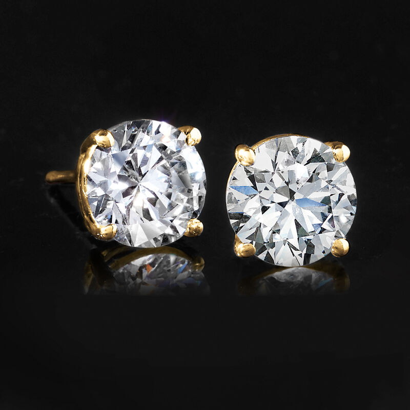 1.00 ct. t.w. Lab-Grown Diamond Stud Earrings in 14kt Yellow Gold  image number 2