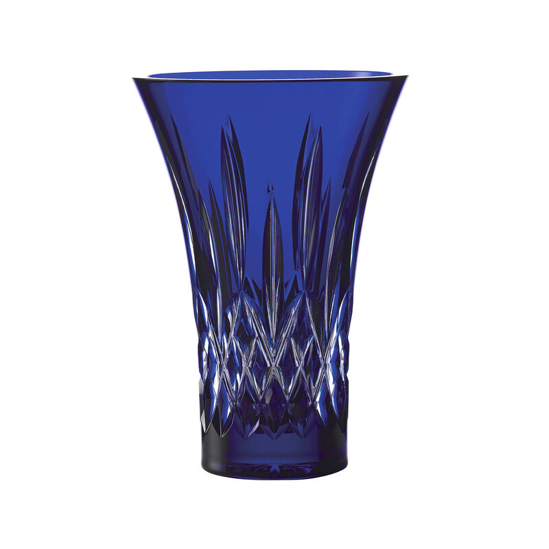 Waterford Crystal &quot;Treasures of the Sea&quot; Lismore Blue Flared Vase image number 0