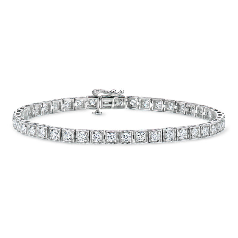 3.00 ct. t.w. Lab-Grown Diamond Tile Bracelet in Sterling Silver image number 0
