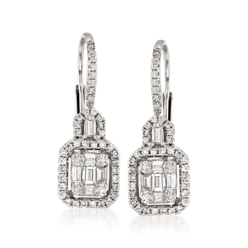 Gregg Ruth .85 ct. t.w. Diamond Earrings in 18kt White Gold image number 0