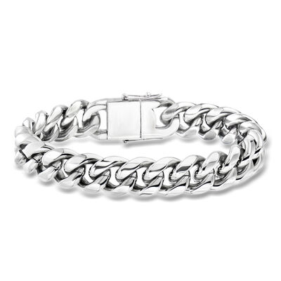 Men's Stainless Steel Cuban-Link Bracelet