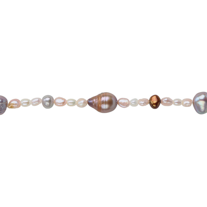 3-10mm Multicolored Cultured Baroque Pearl Endless Necklace. 80&quot; image number 2