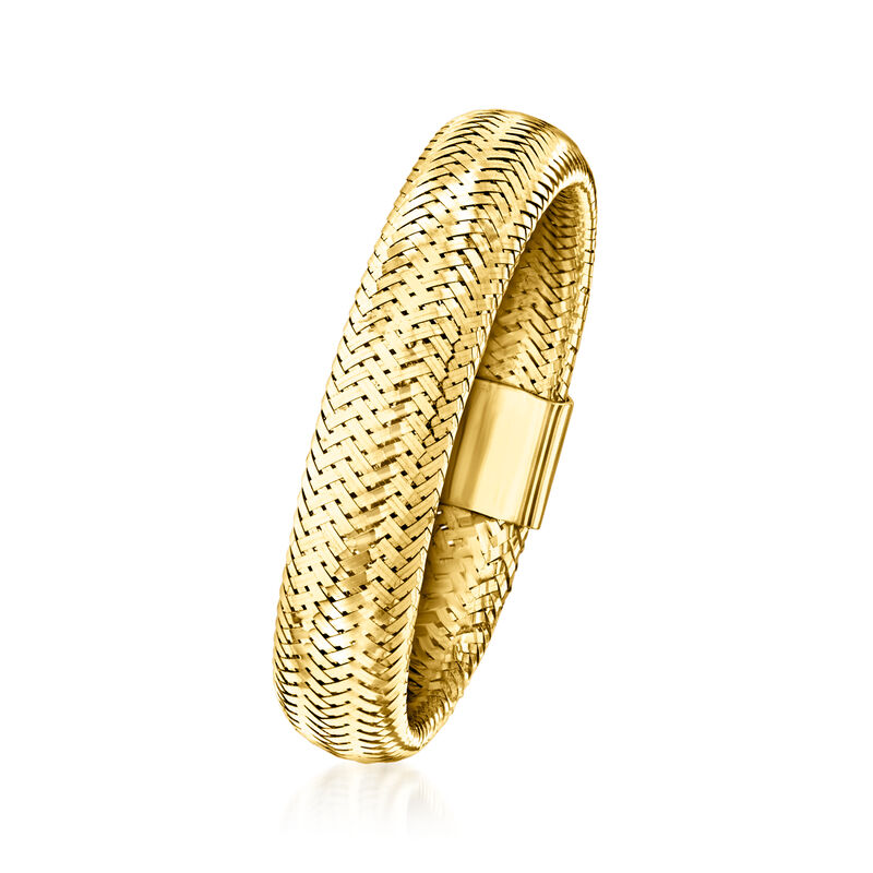 Italian 14kt Yellow Gold Mesh Ring image number 2