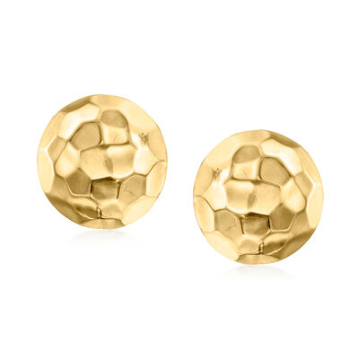 Italian 18kt Gold Over Sterling Faceted Dome Earrings