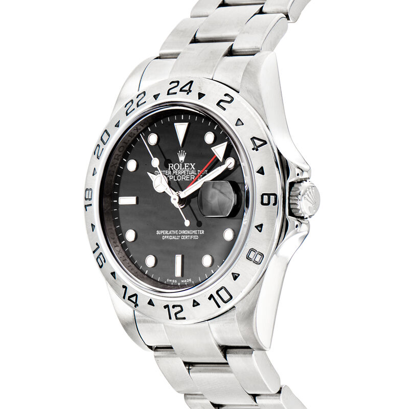 Pre-Owned Rolex Explorer Ll Men's 40mm Automatic Watch in Stainless Steel image number 1