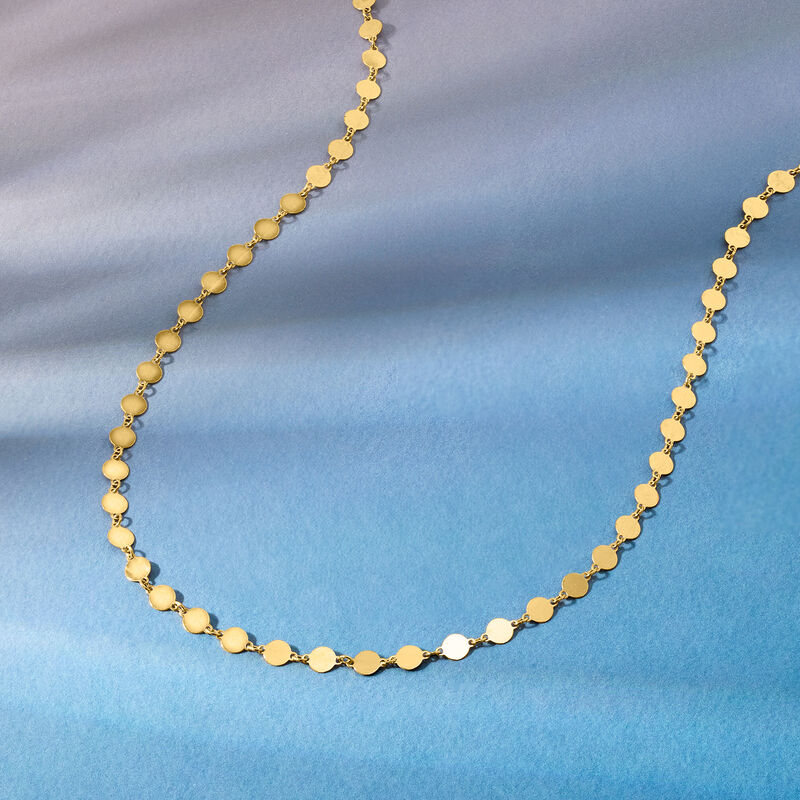 Italian 18kt Gold Over Sterling Mirror-Link Necklace image number 2