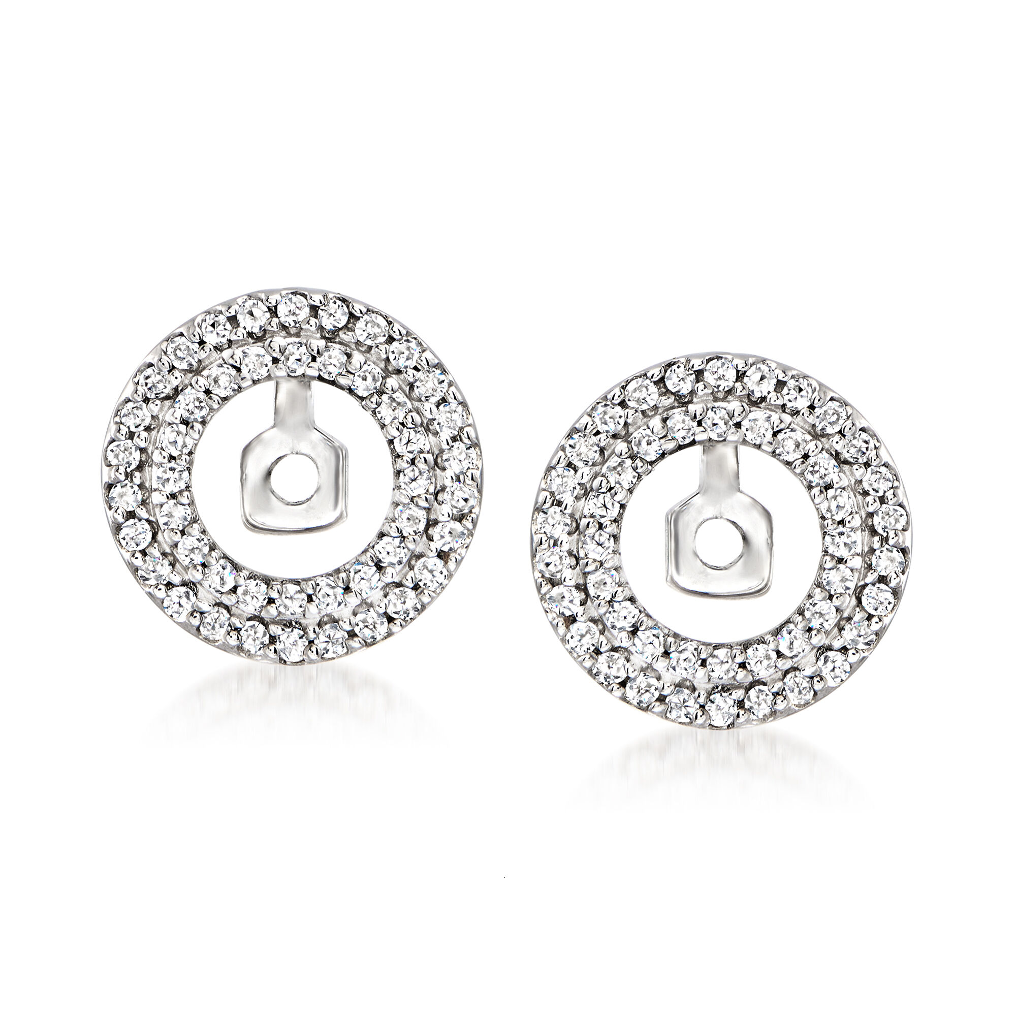 26 ct. t.w. Diamond Circle Convertible Earring Jackets in 14kt