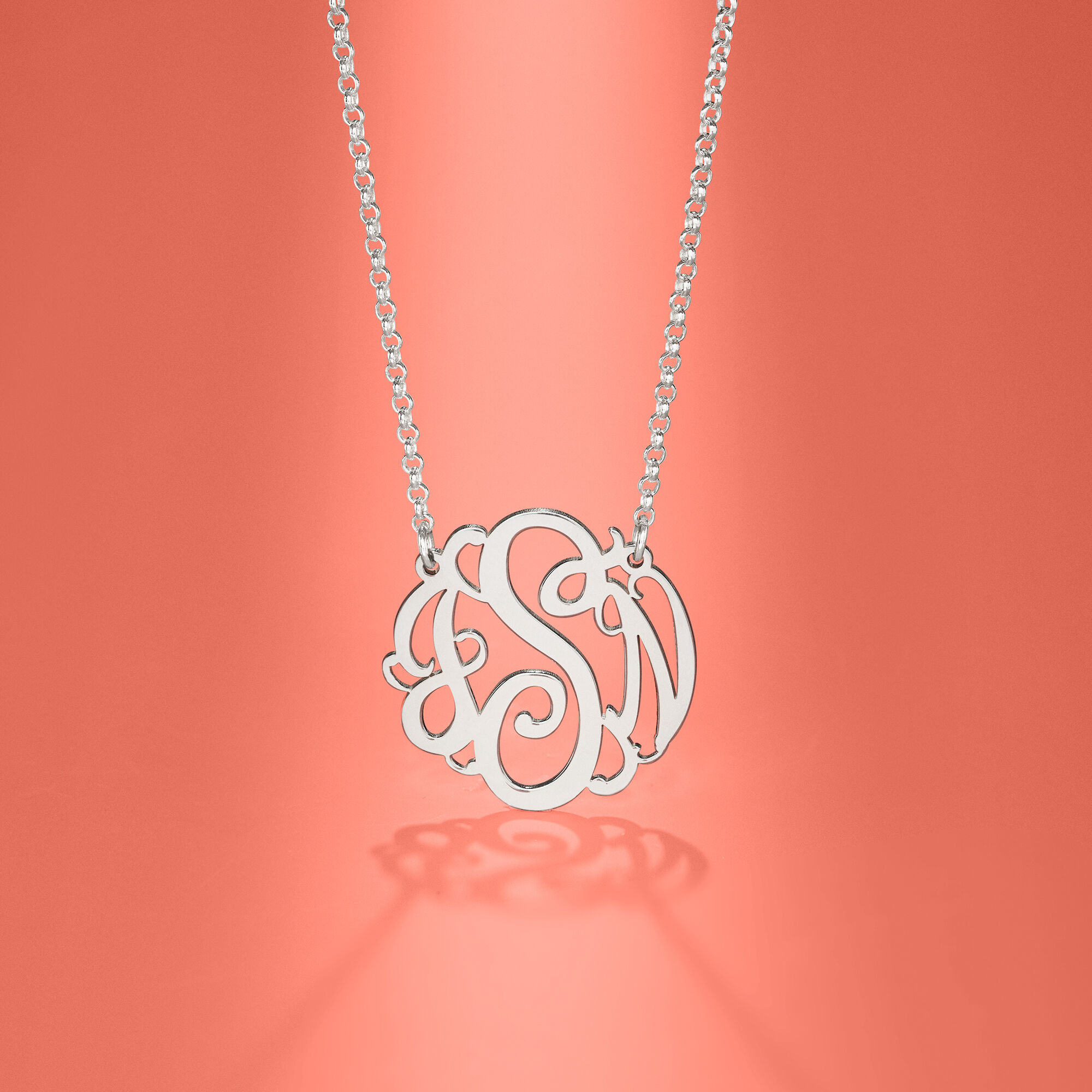 Sterling silver monogram pendant online