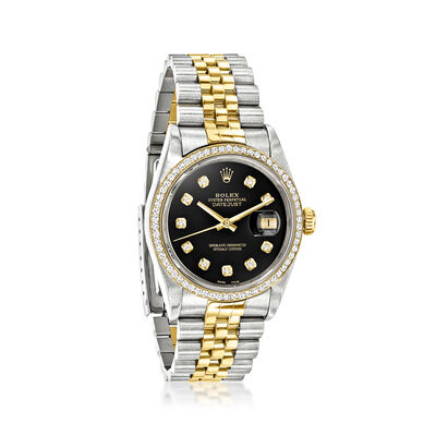Pre-Owned Rolex Datejust Men's 36mm Automatic Stainless Steel and 18kt Yellow Gold Watch