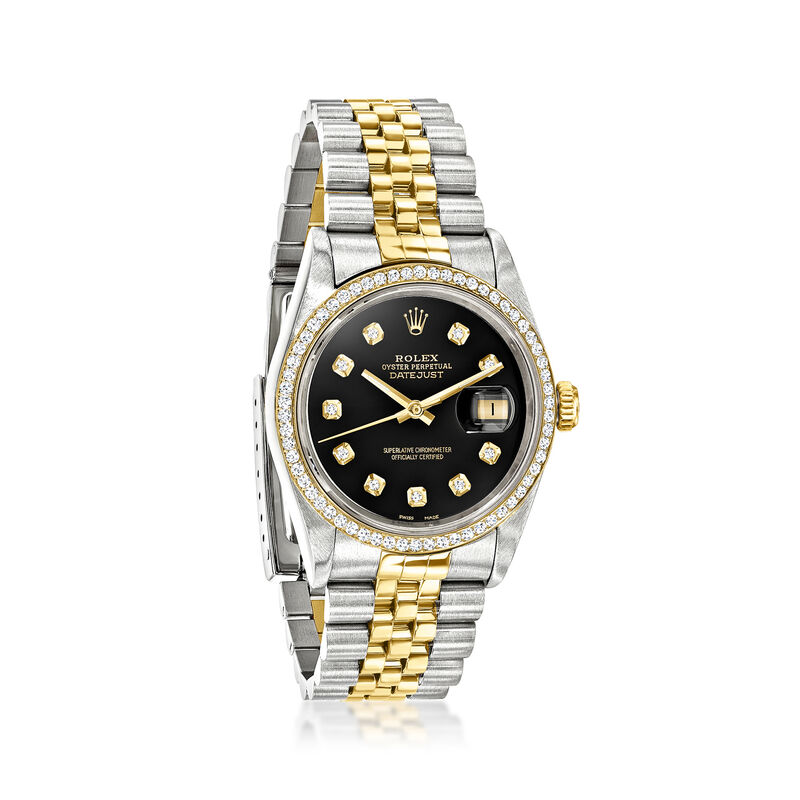 Pre-Owned Rolex Datejust Men's 36mm Automatic Stainless Steel and 18kt Yellow Gold Watch  image number 0