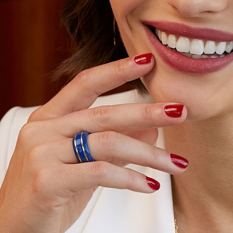 Lapis Ring with 14kt Yellow Gold image number 6