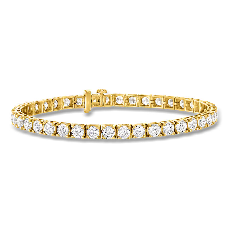 10.00 ct. t.w. Lab-Grown Diamond Tennis Bracelet in 14kt Yellow Gold image number 0