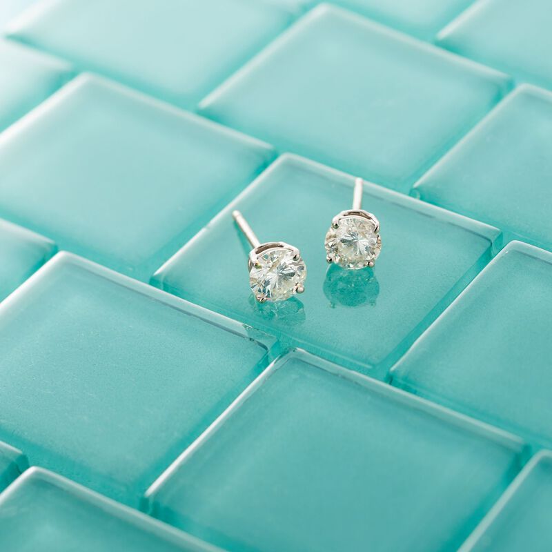 .75 ct. t.w. Diamond Stud Earrings in 14kt White Gold image number 2