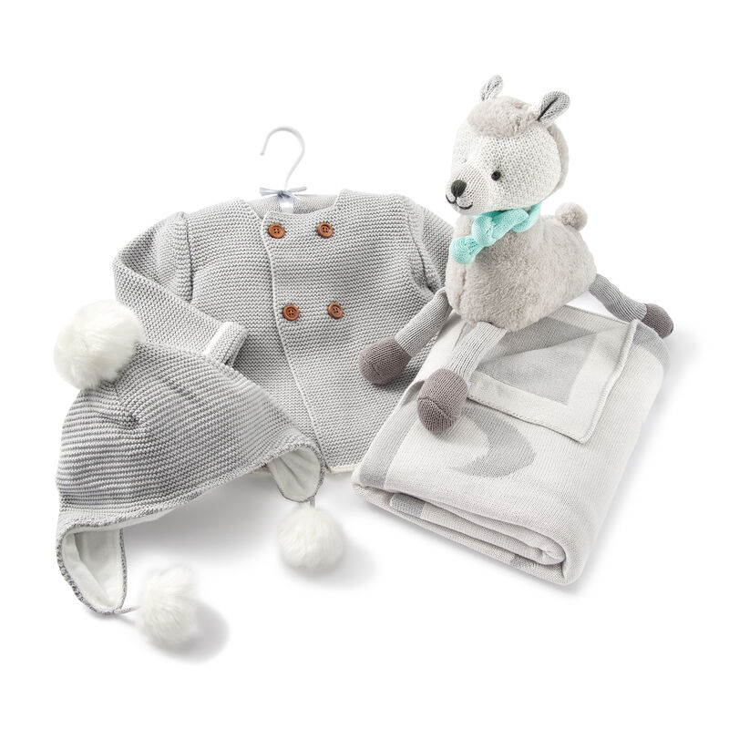 Elegant Baby Gray Llama Baby Gift Bundle - 12 Months image number 0