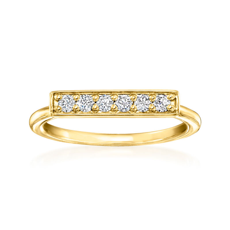 .25 ct. t.w. Lab-Grown Diamond Bar Ring in 18kt Gold Over Sterling image number 0