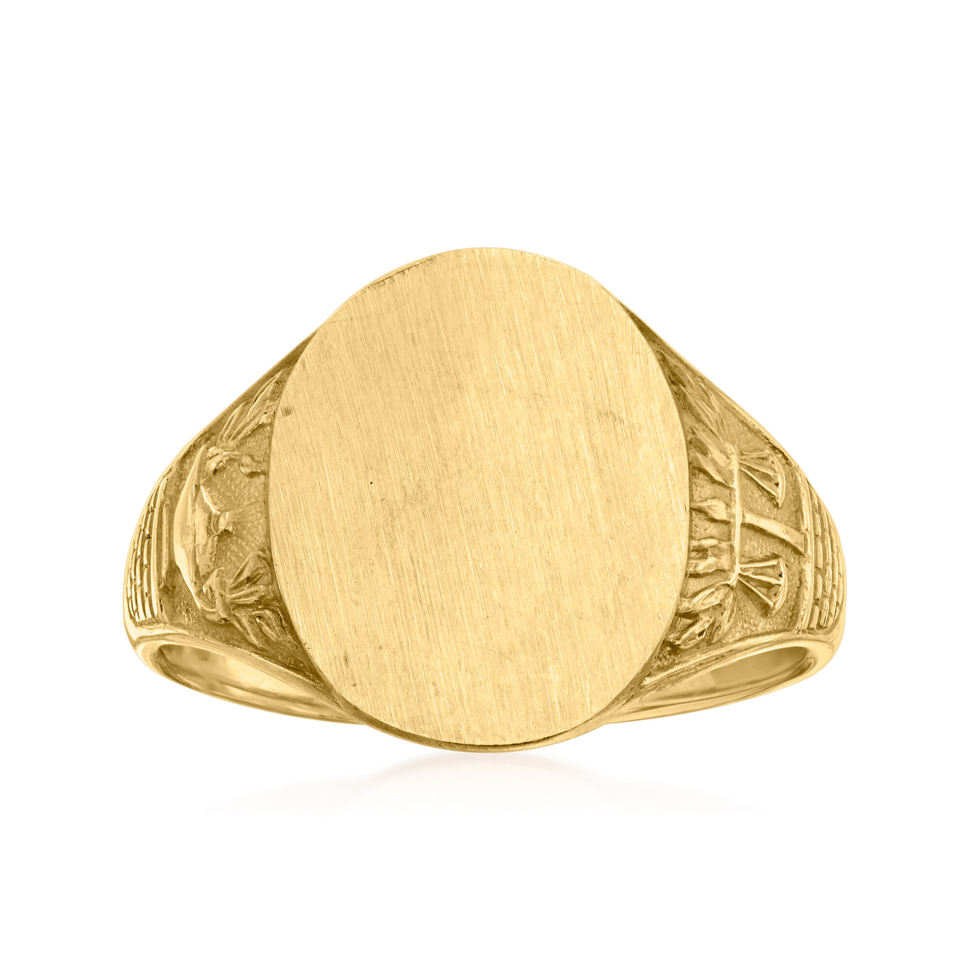 C. 1960 Vintage 10kt Yellow Gold Scales of Justice Ring | Ross Simons