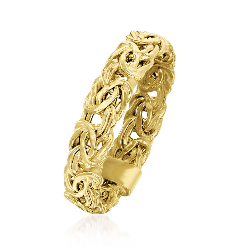 14kt Yellow Gold Byzantine Ring image number 2