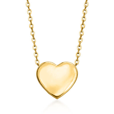 14kt Yellow Gold Heart Pendant Necklace