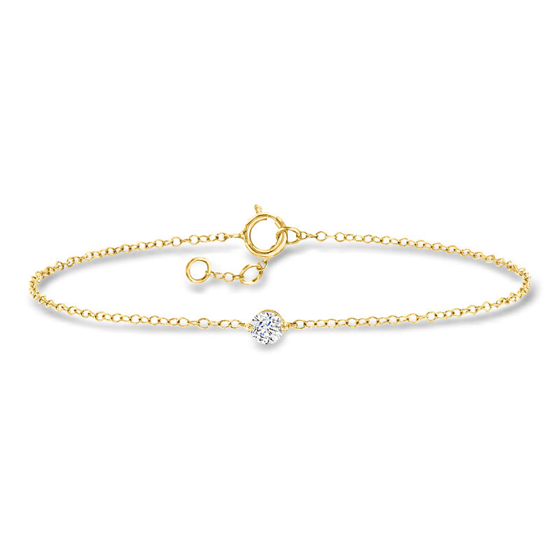 .20 Carat Lab-Grown Diamond Solitaire Bracelet in 14kt Yellow Gold image number 0