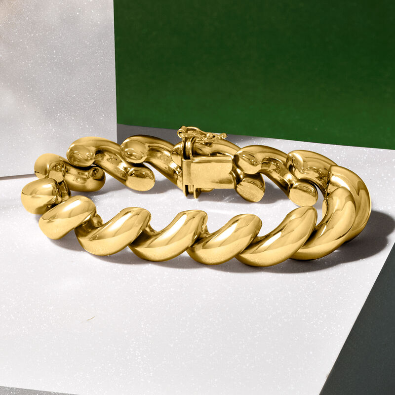 Italian 18kt Gold Over Sterling Large San Marco Bracelet image number 2
