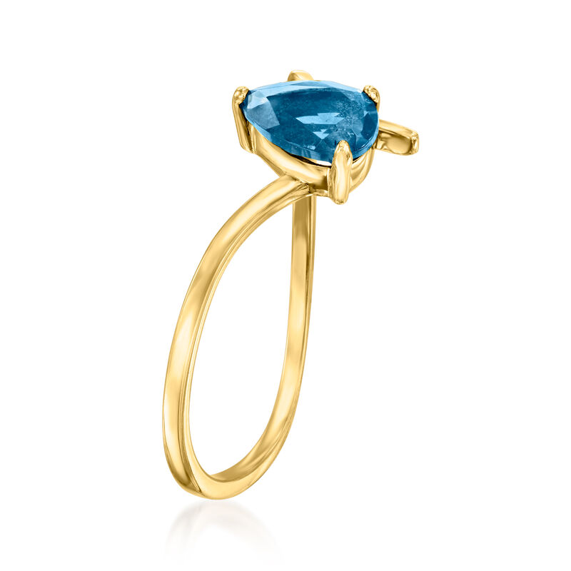 .50 Carat London Blue Topaz Ring in 14kt Yellow Gold image number 2
