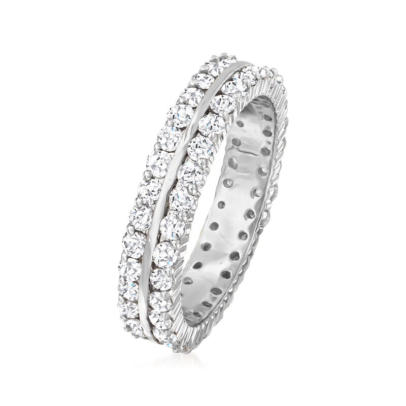 2.00 ct. t.w. Diamond Two-Row Eternity Band in 14kt White Gold image number 2