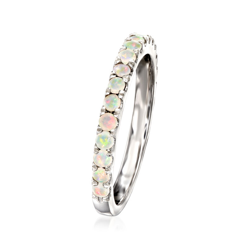 Opal Ring in Sterling Silver. Size 5 image number 2