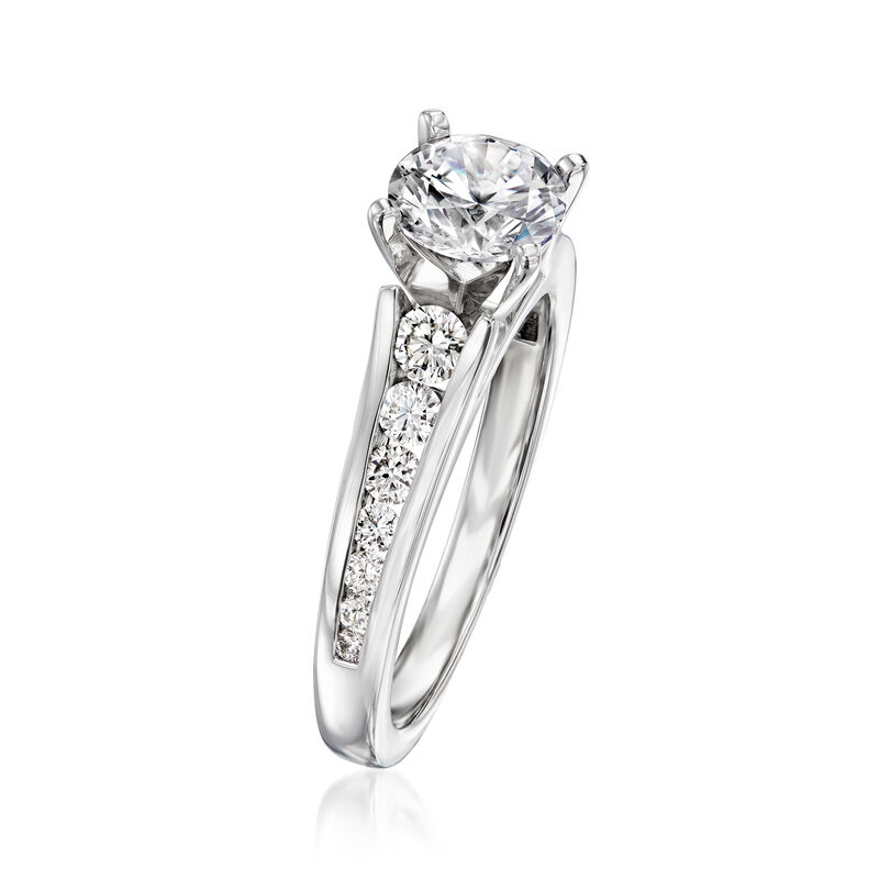 Gabriel Designs .48 ct. t.w. Diamond Engagement Ring Setting in 14kt White Gold image number 2
