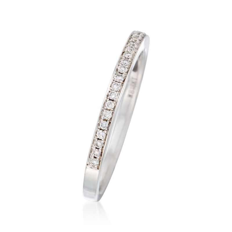 Henri Daussi .25 ct. t.w. Diamond Wedding Ring in 18kt White Gold image number 2