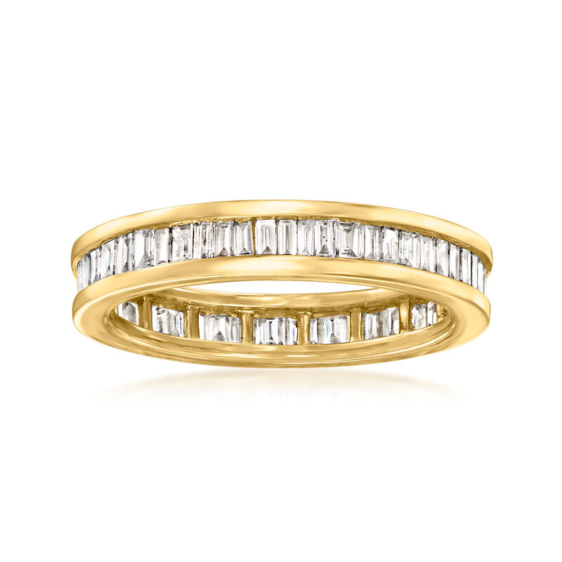 1.00 ct. t.w. Channel-Set Baguette Diamond Eternity Band in 14kt Yellow Gold. Size 9 image number 0