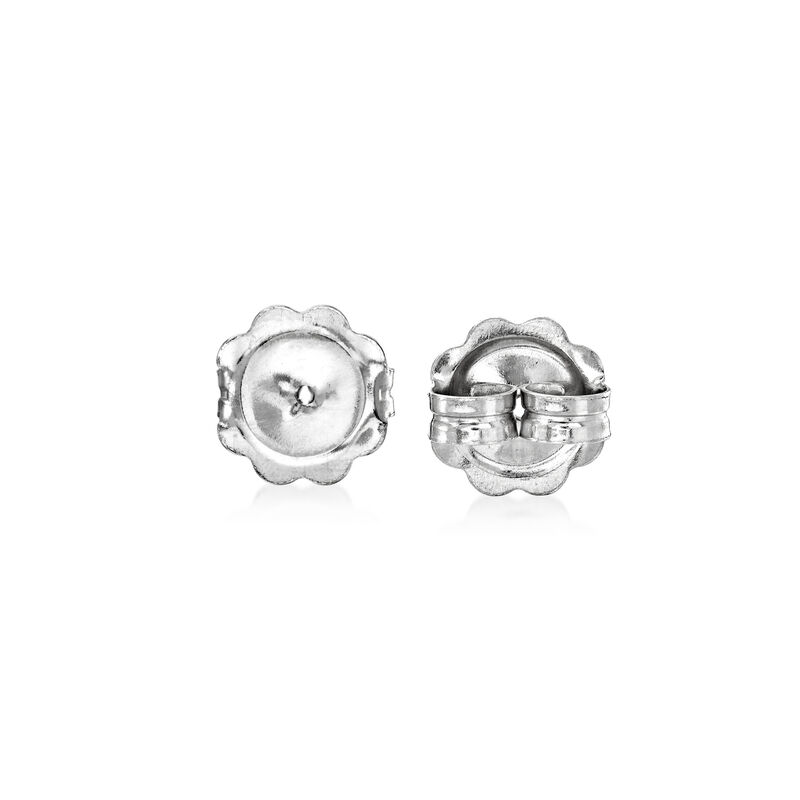 Italian 14kt White Gold X-Large 9mm Earring Backings image number 0