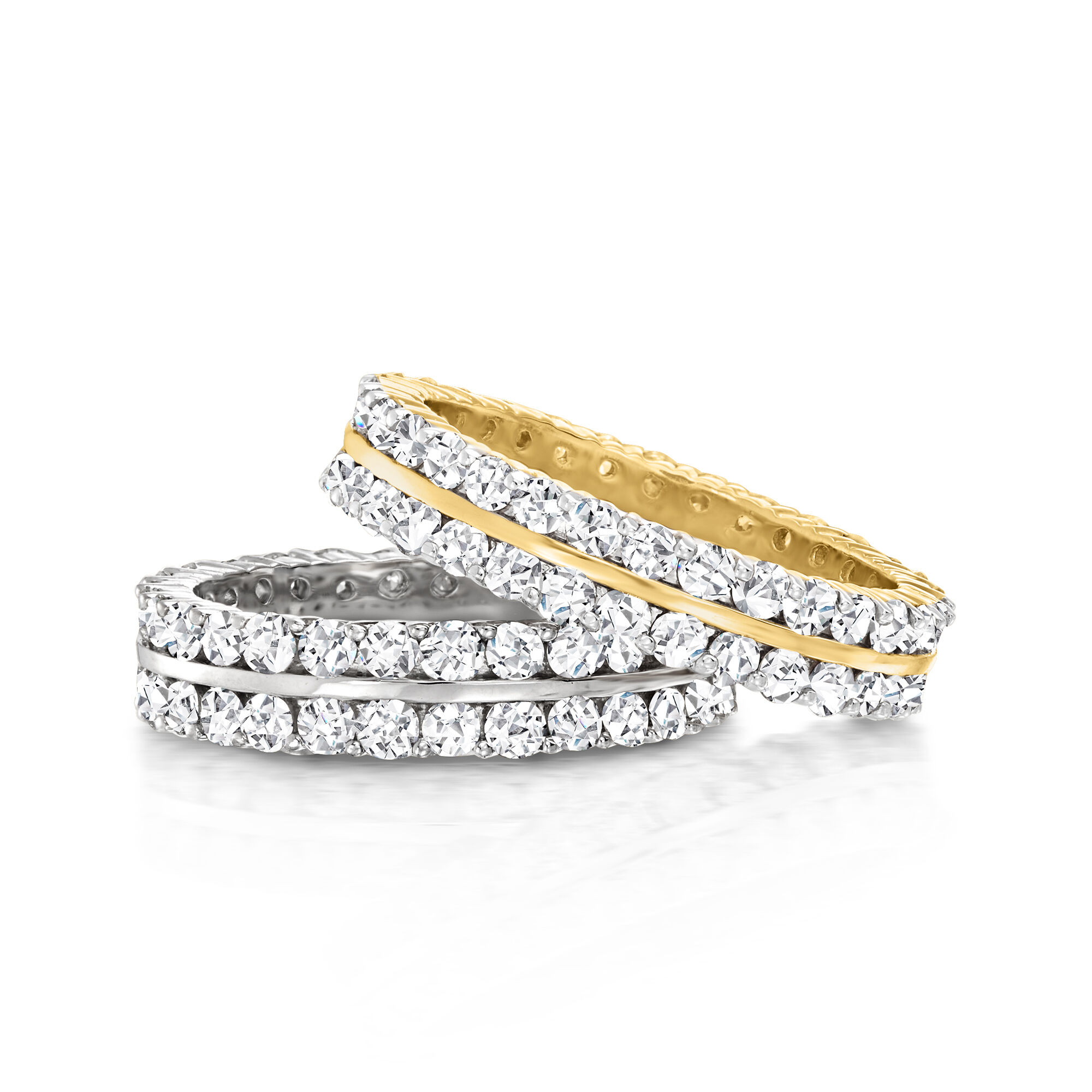 2.00 ct. t.w. Diamond Two Row Eternity Band in 14kt Yellow Gold