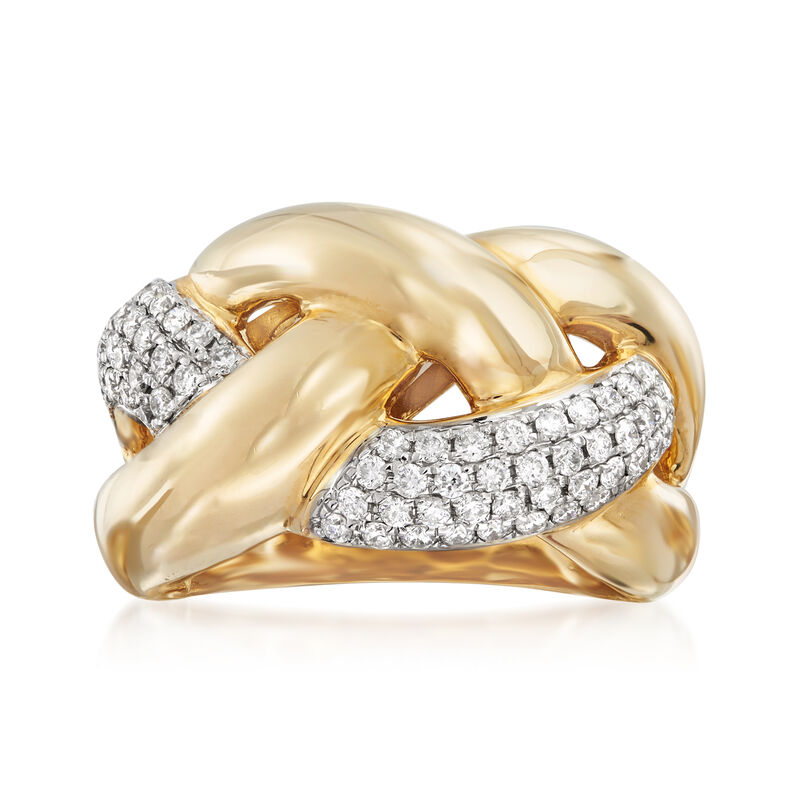.63 ct. t.w. Diamond Braided Ring in 14kt Yellow Gold image number 0