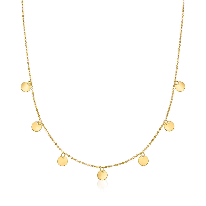 Italian 14kt Yellow Gold Multi-Circle Necklace image number 0
