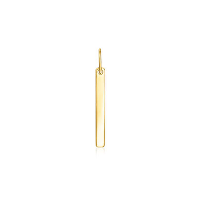 Italian 14kt Yellow Gold Linear Bar Charm