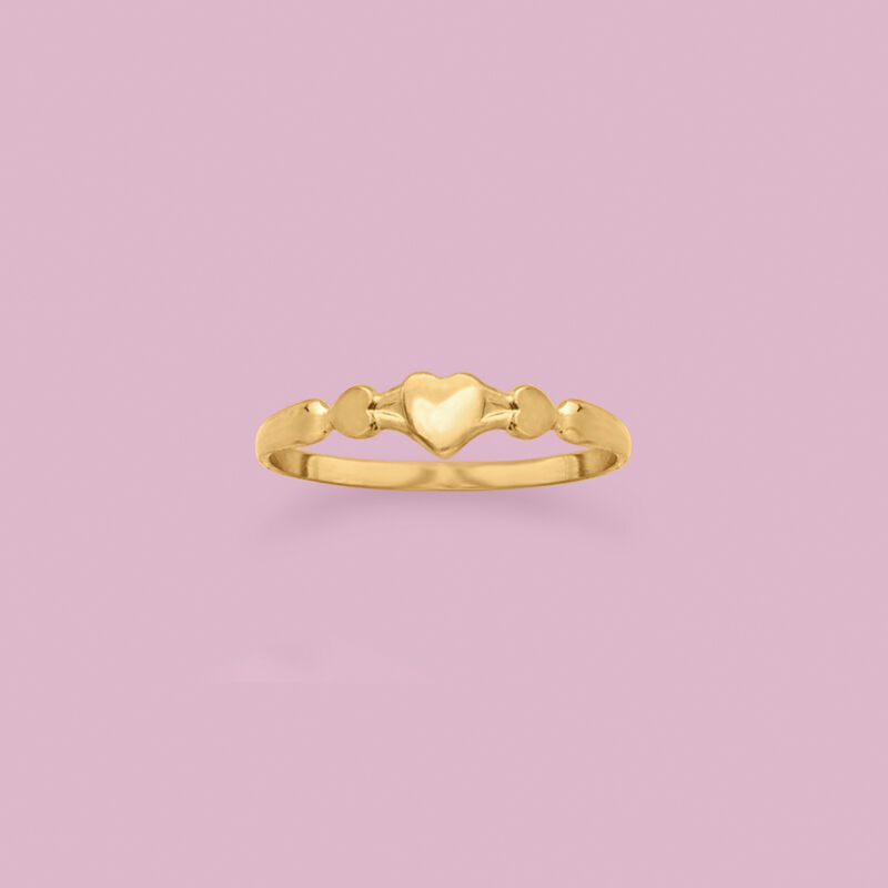 Baby's 14kt Yellow Gold Heart Ring. Size 1 image number 2