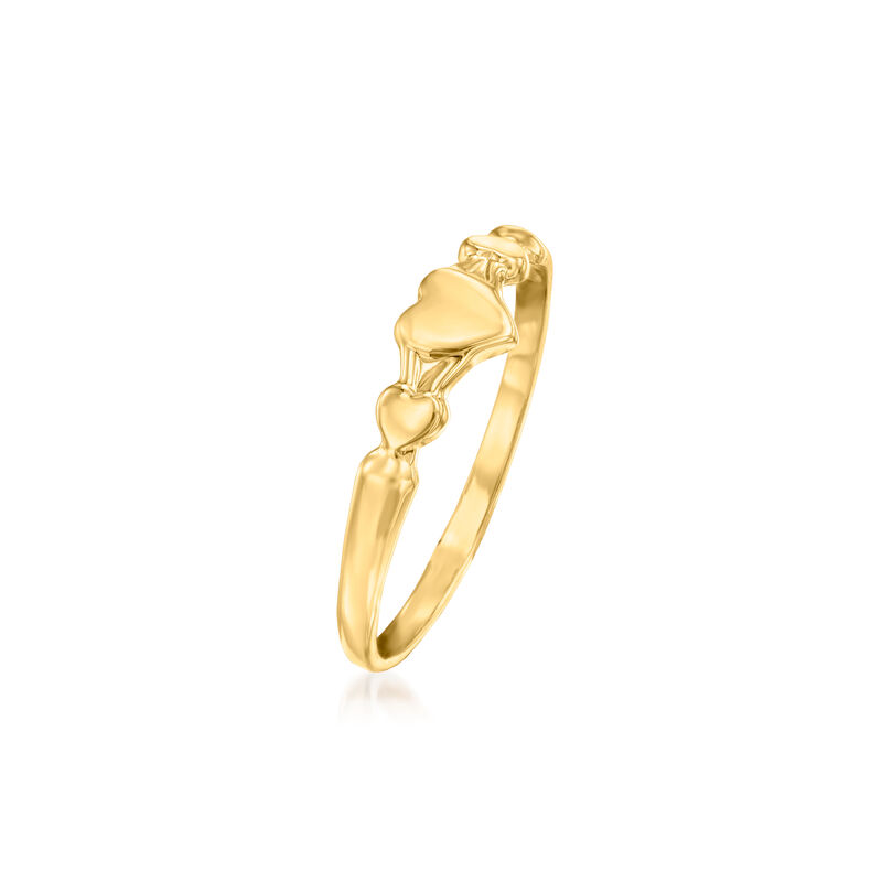 Baby's 14kt Yellow Gold Heart Ring. Size 1 image number 1